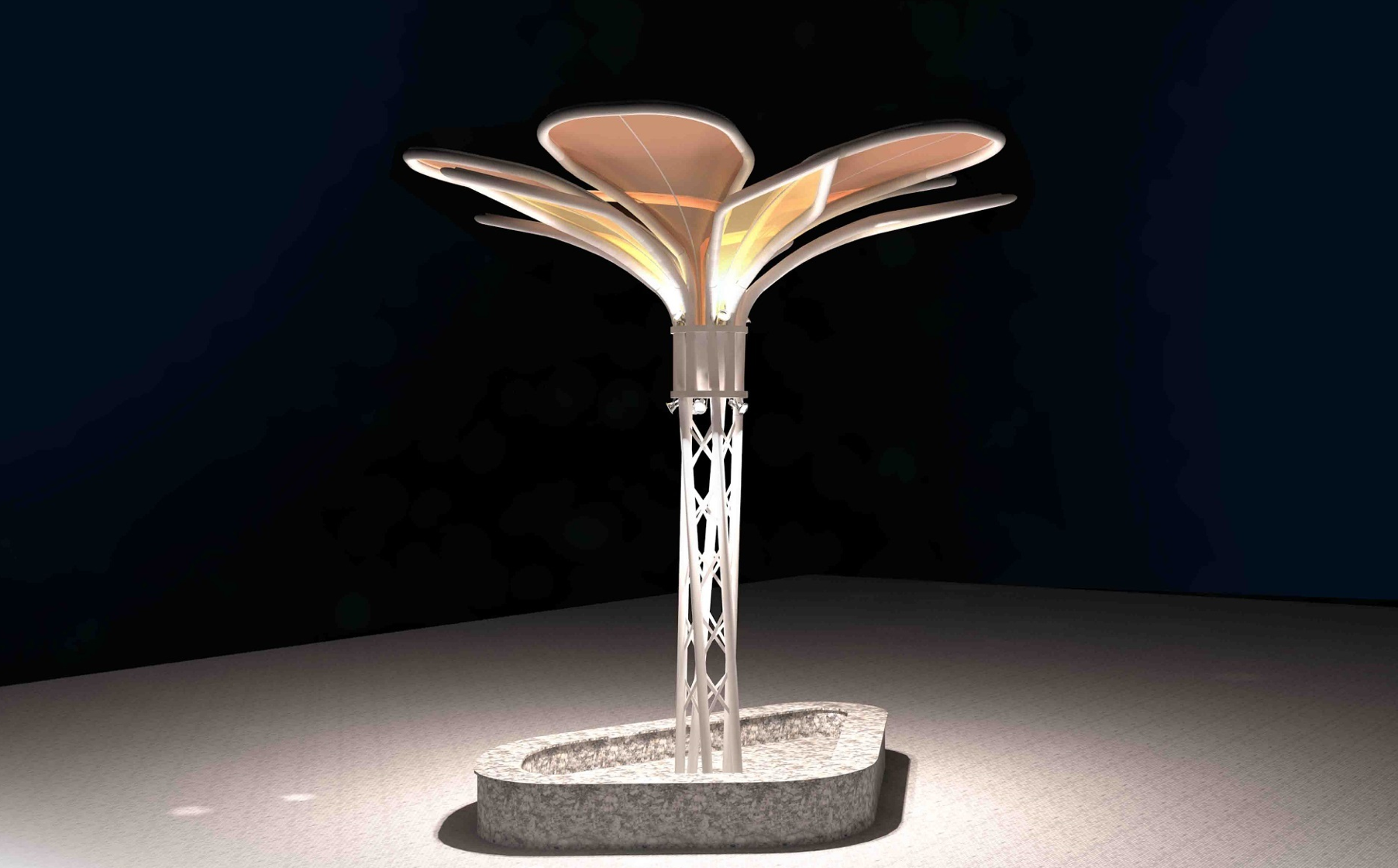 Flower sculptures at Aero City 4 locations